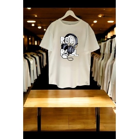 01 Baskılı oversıze T-Shirt